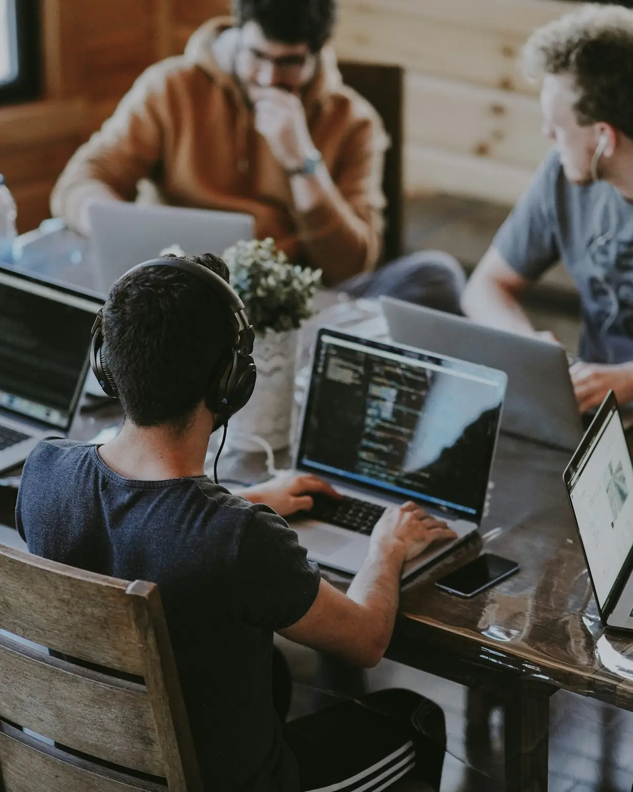 Developers refactoring code together