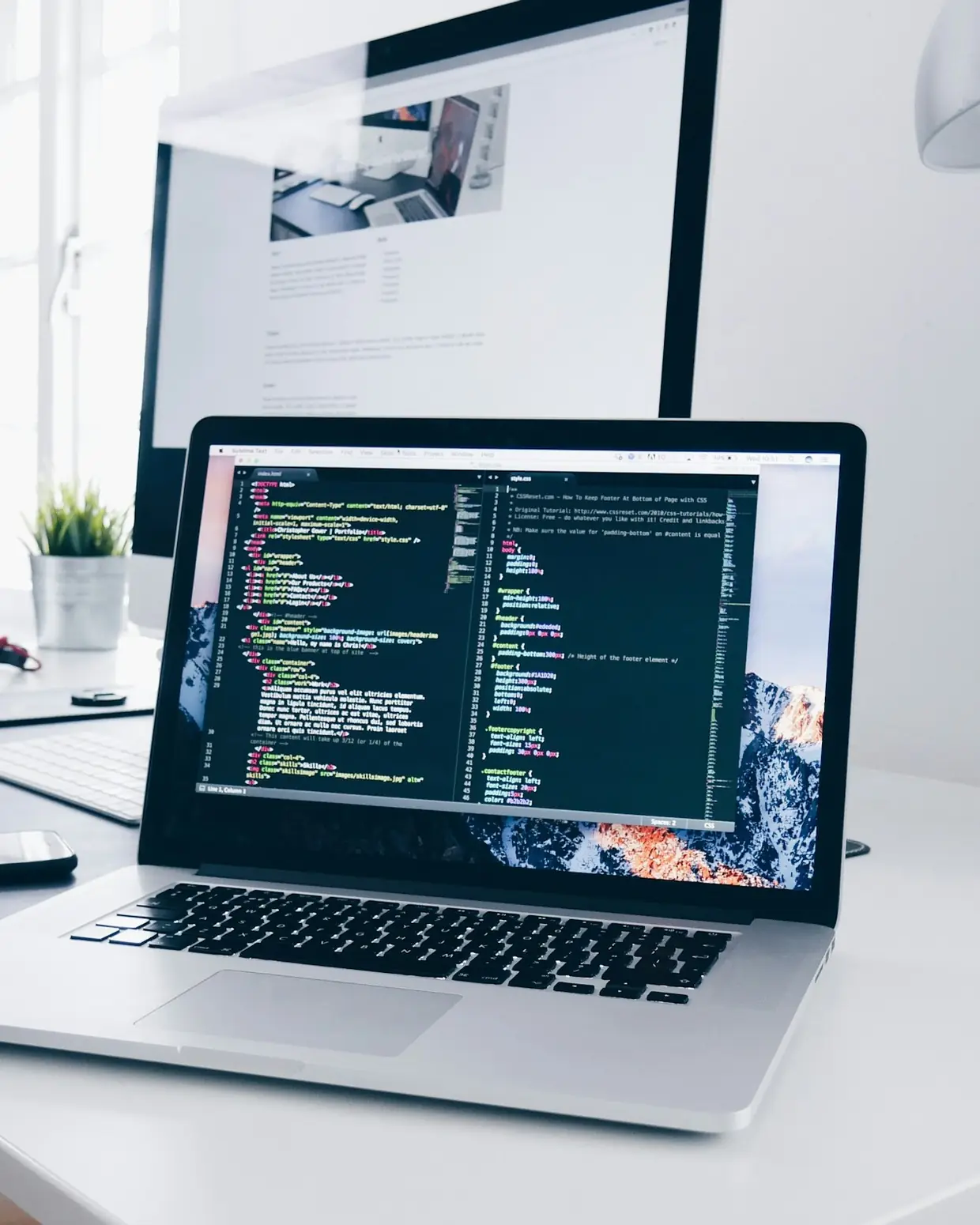 Frontend developer designing an interface