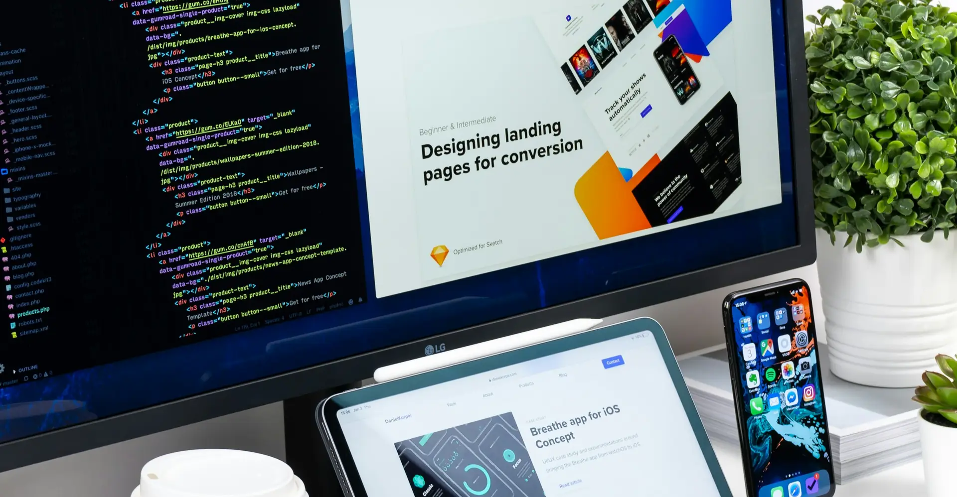 Headless CMS architecture on a developer screen